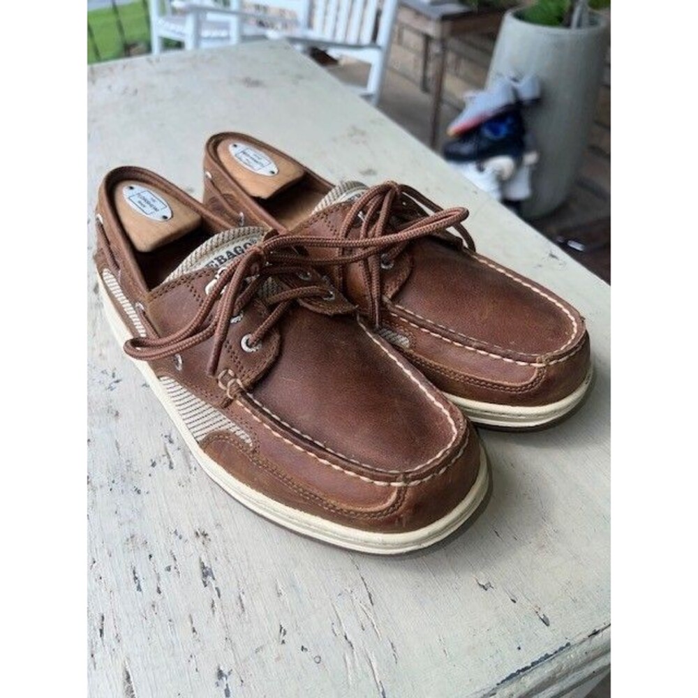 Sebago Clovehitch II FGL Waxed Boat Shoes Mn’s Sz 9.5W VGC